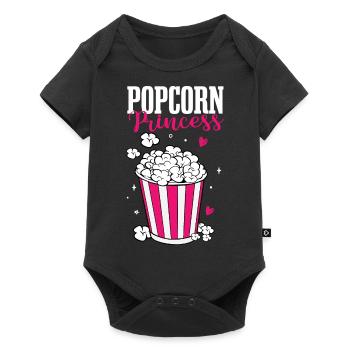 Popcorn Princess Femmes Mignon Soirée Cinéma Cinéma Sna - Body à manches courtes Premium Bébé - noir - Devant