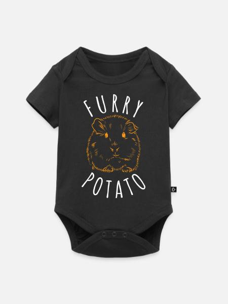 Pelzige Kartoffel - Baby Premium Kurzarmbody - Schwarz
