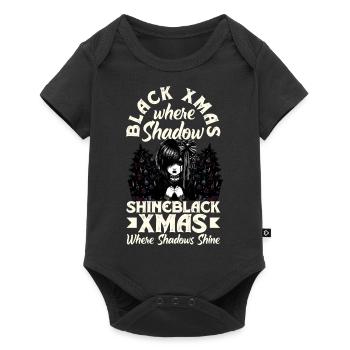 Noël noir où les ombres brillent Esthétique Emocore - Body à manches courtes Premium Bébé - noir - Devant