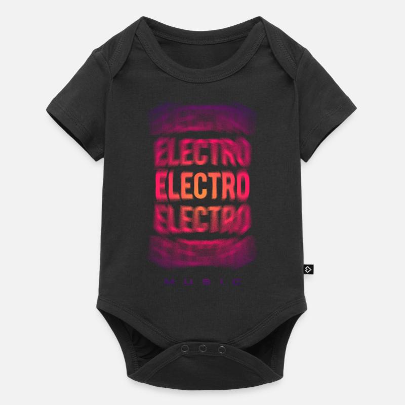 Electro Techno Rave - Baby Premium Kurzarmbody - Schwarz