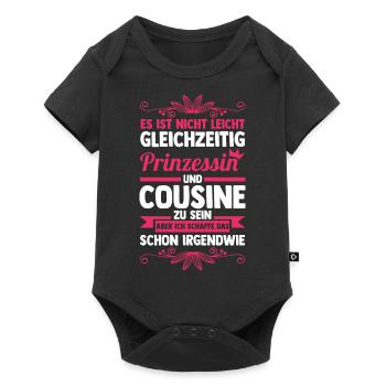 Cousinen Cousine - Baby Premium Kurzarmbody - Schwarz - Vorne