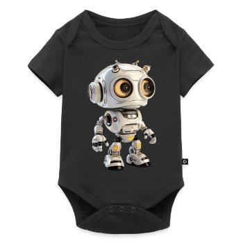 Petit robot - Body à manches courtes Premium Bébé - noir - Devant