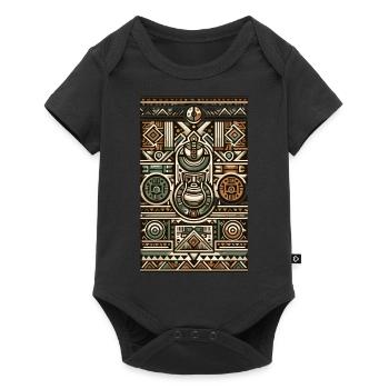 Modèles de cérémonie traditionnelle d’Ayahuasca - Body à manches courtes Premium Bébé - noir - Devant