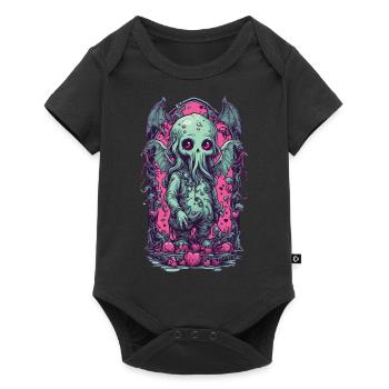 Kawaii Cthulhu Goth monstre Halloween Design - Body à manches courtes Premium Bébé - noir - Devant