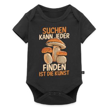 Pilz Pilze Pilzjäger Pilzsammler - Baby Premium Kurzarmbody - Schwarz - Vorne
