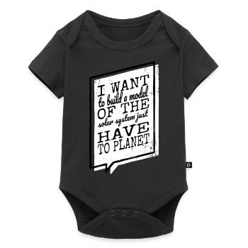 conspiracy astronomy gifts telescope - Baby Premium short-sleeve bodysuit - black - Front