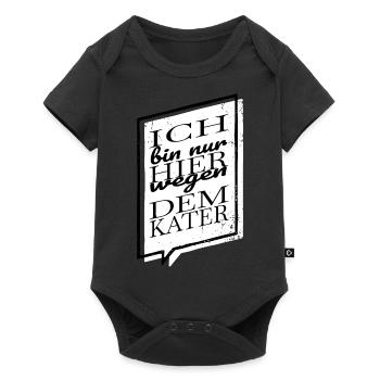 bday chat persan noël chat citation mammifère - Body à manches courtes Premium Bébé - noir - Devant