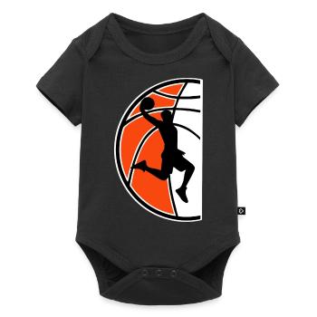 Joueur de basket-ball - Body à manches courtes Premium Bébé - noir - Devant
