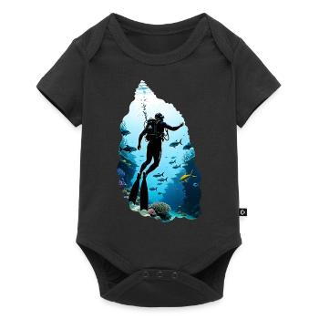 plongée sous marine - Body à manches courtes Premium Bébé - noir - Devant