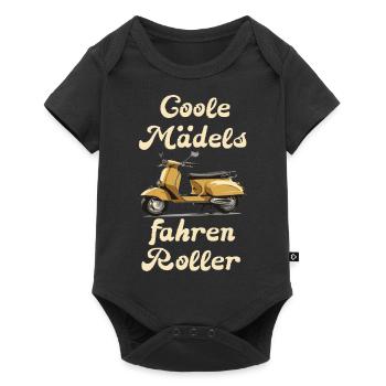 Mofafahrerin - Baby Premium Kurzarmbody - Schwarz - Vorne