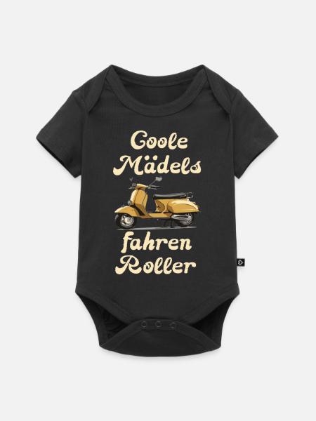 Mofafahrerin - Baby Premium Kurzarmbody - Schwarz