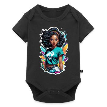 Afro Woman - Beauty - Baby Premium short-sleeve bodysuit - black - Front