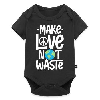 Make Love Not Waste Environmental Activism - Baby Premium short-sleeve bodysuit - black - Front