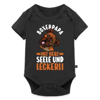 Dog Dog Dad German Boxer Dad German Boxer - Baby Premium short-sleeve bodysuit - black - Front