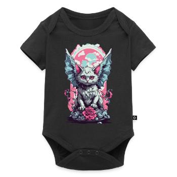 Aile Goth chat Pastel gothique esthétique - Body à manches courtes Premium Bébé - noir - Devant