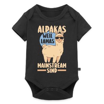Alpaca - Baby Premium short-sleeve bodysuit - black - Front