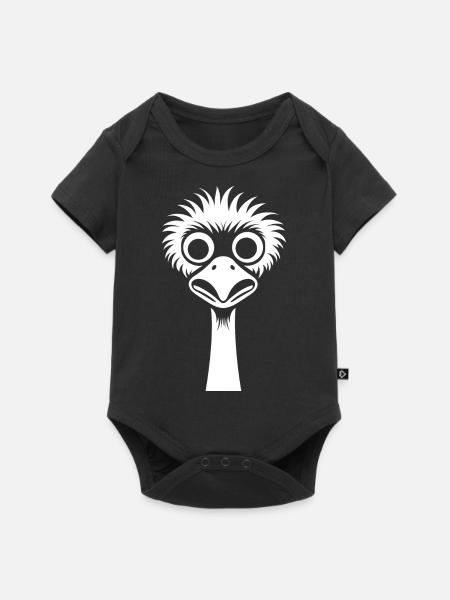 Strauß - Baby Premium Kurzarmbody - Schwarz