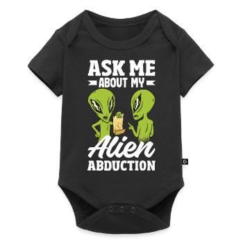 Passionné d’enlèvement galactique Alien excentrique - Body à manches courtes Premium Bébé - noir - Devant