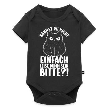 Can't you just be quietly stupid - Baby Premium short-sleeve bodysuit - black - Front