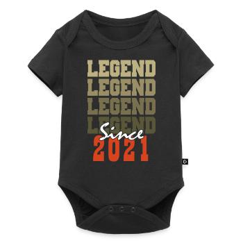Cadeau 3e Anniversaire Vintage Né un mois de 2021 - Body à manches courtes Premium Bébé - noir - Devant