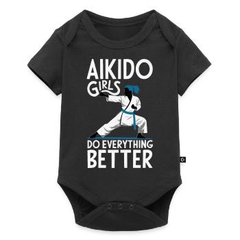 Aikido Martial Arts Gift - Baby Premium short-sleeve bodysuit - black - Front