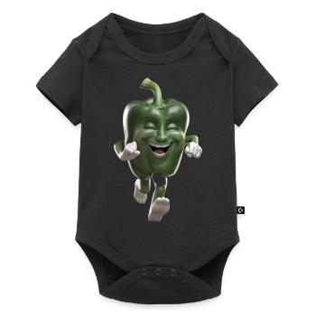 Paprika Geschenk - Baby Premium Kurzarmbody - Schwarz - Vorne