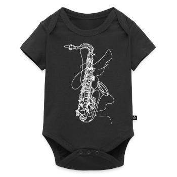 Croquis de saxophone - Body à manches courtes Premium Bébé - noir - Devant
