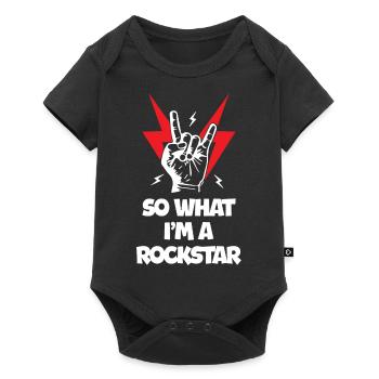 Alors ce que je suis Rockstars - Body à manches courtes Premium Bébé - noir - Devant