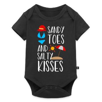 Sandy Toes and salty kisses - Baby Premium short-sleeve bodysuit - black - Front