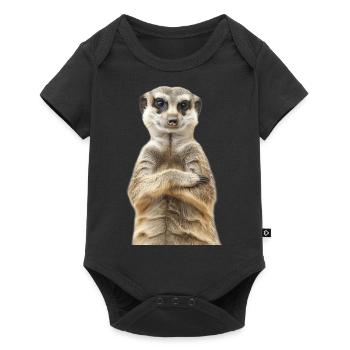 Meerkat - Baby Premium short-sleeve bodysuit - black - Front
