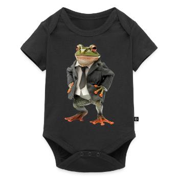 Frog - Baby Premium short-sleeve bodysuit - black - Front