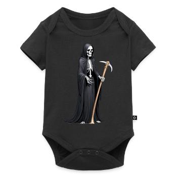 Grim Reaper Death Halloween Creepy Skeleton - Baby Premium short-sleeve bodysuit - black - Front