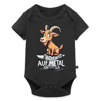 Bock auf Metal - Baby Premium Kurzarmbody - Schwarz - Vorne