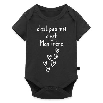 c'est pas moi c'est Mon Frère - Body à manches courtes Premium Bébé - noir - Devant