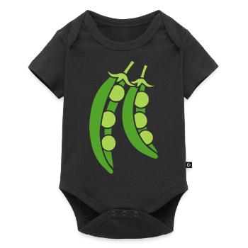 petit pois - Body à manches courtes Premium Bébé - noir - Devant