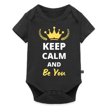 "Keep Calm and Be You" - Be Authentic - Baby Premium short-sleeve bodysuit - black - Front