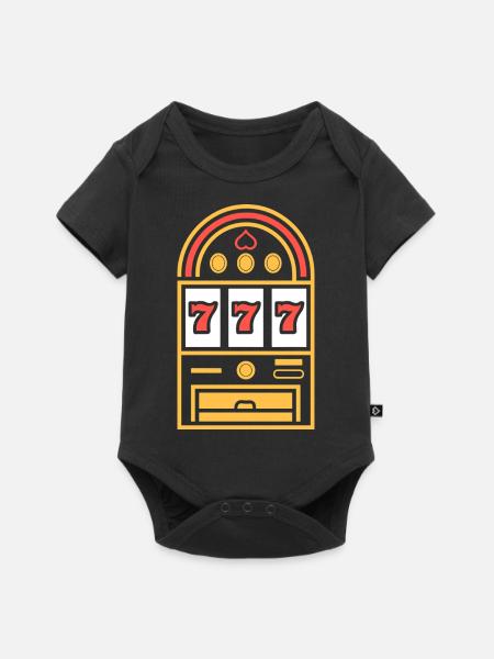 Kasino - Baby Premium Kurzarmbody - Schwarz