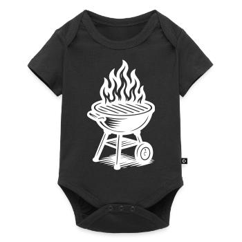Grill Fire Grilling - Baby Premium short-sleeve bodysuit - black - Front
