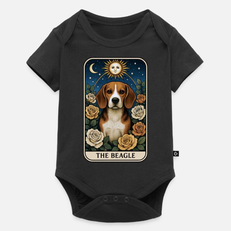 Beagle - Baby Premium Kurzarmbody - Schwarz