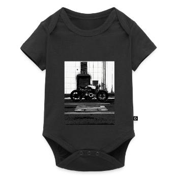 Urban Black and White Motorcycle Photo - Baby Premium short-sleeve bodysuit - black - Front