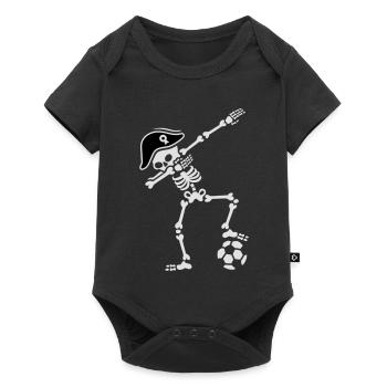 France dab dabbing skeleton soccer football - Baby Premium Kurzarmbody - Schwarz - Vorne