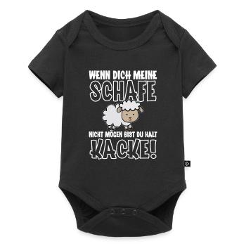 Wenn Dich Meine Schafe Nicht Mögen Bist Du Halt.. - Baby Premium Kurzarmbody - Schwarz - Vorne