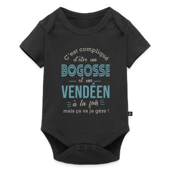 Vendéen cadeau vendée - Body à manches courtes Premium Bébé - noir - Devant