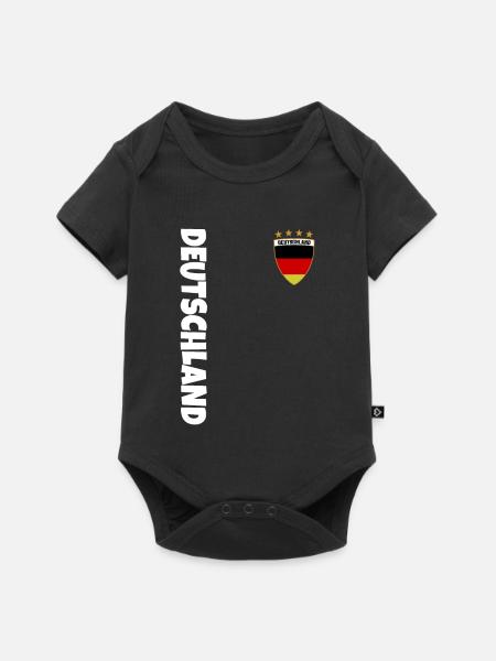 Fußball Deutschland EM 2024 Meister - Baby Premium Kurzarmbody - Schwarz