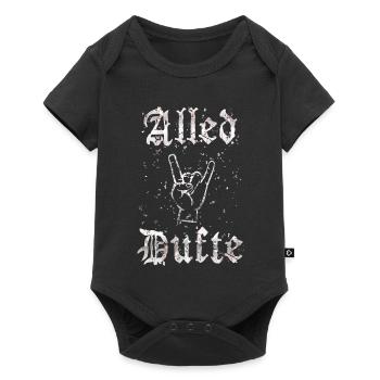 "Alled Dufte" cooler berliner Spruch - Baby Premium Kurzarmbody - Schwarz - Vorne