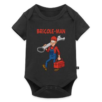 Bricole-man - Body à manches courtes Premium Bébé - noir - Devant