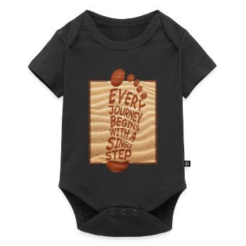 Every journey begins with a single step summer - Baby Premium short-sleeve bodysuit - black - Front