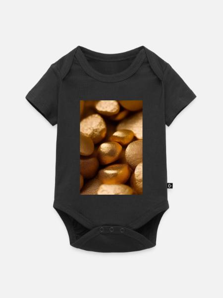 Gold Stücke - Baby Premium Kurzarmbody - Schwarz