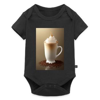 Café, grains de café - Body à manches courtes Premium Bébé - noir - Devant
