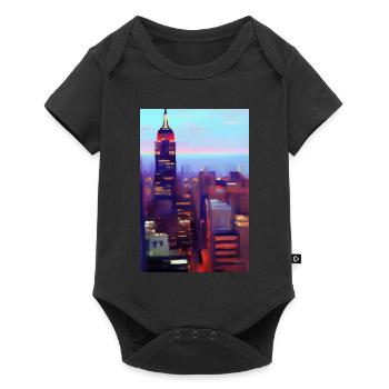 New York City Skyline - Baby Premium short-sleeve bodysuit - black - Front